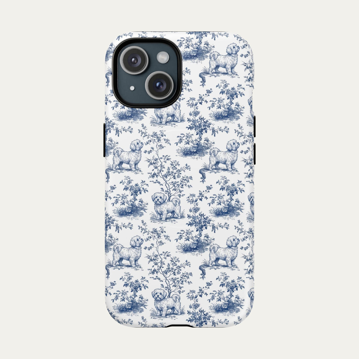 Maltese Blue Toile Phone case