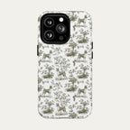 Basenji Sage Green Toile phone Case