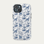 Irish Setter Blue Toile Phone case