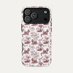 Scottish Terrier Burgundy Toile phone Case