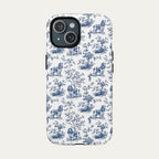 Cocker Spaniel Blue Toile Phone case