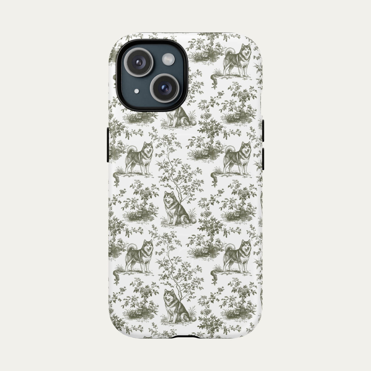 Alaskan Malamute Sage Green Toile phone Case