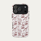 Vizsla Burgundy Toile phone Case