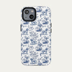 Cockapoo Blue Toile Phone case