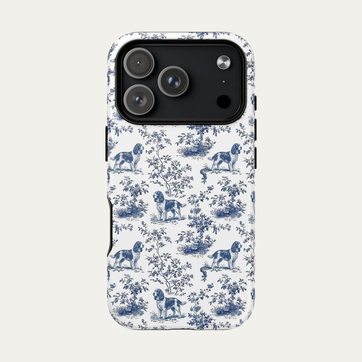 English Springer Spaniel Blue Toile Phone case