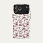 Siamese Cat Burgundy Toile phone Case