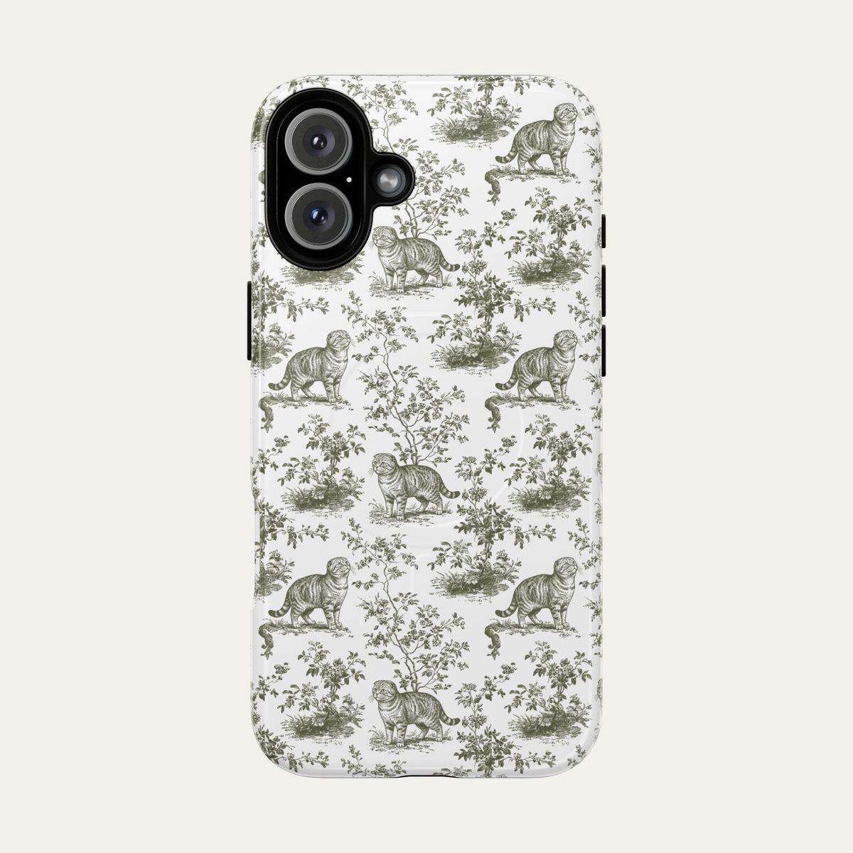 Scottish Fold Cat Sage Green Toile phone Case