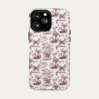 Akita Burgundy Toile phone Case