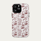 Samoyed Burgundy Toile phone Case