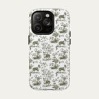 Bull Terrier Sage Green Toile phone Case