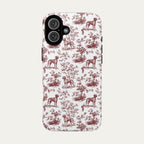 Rhodesian Ridgeback Burgundy Toile phone Case