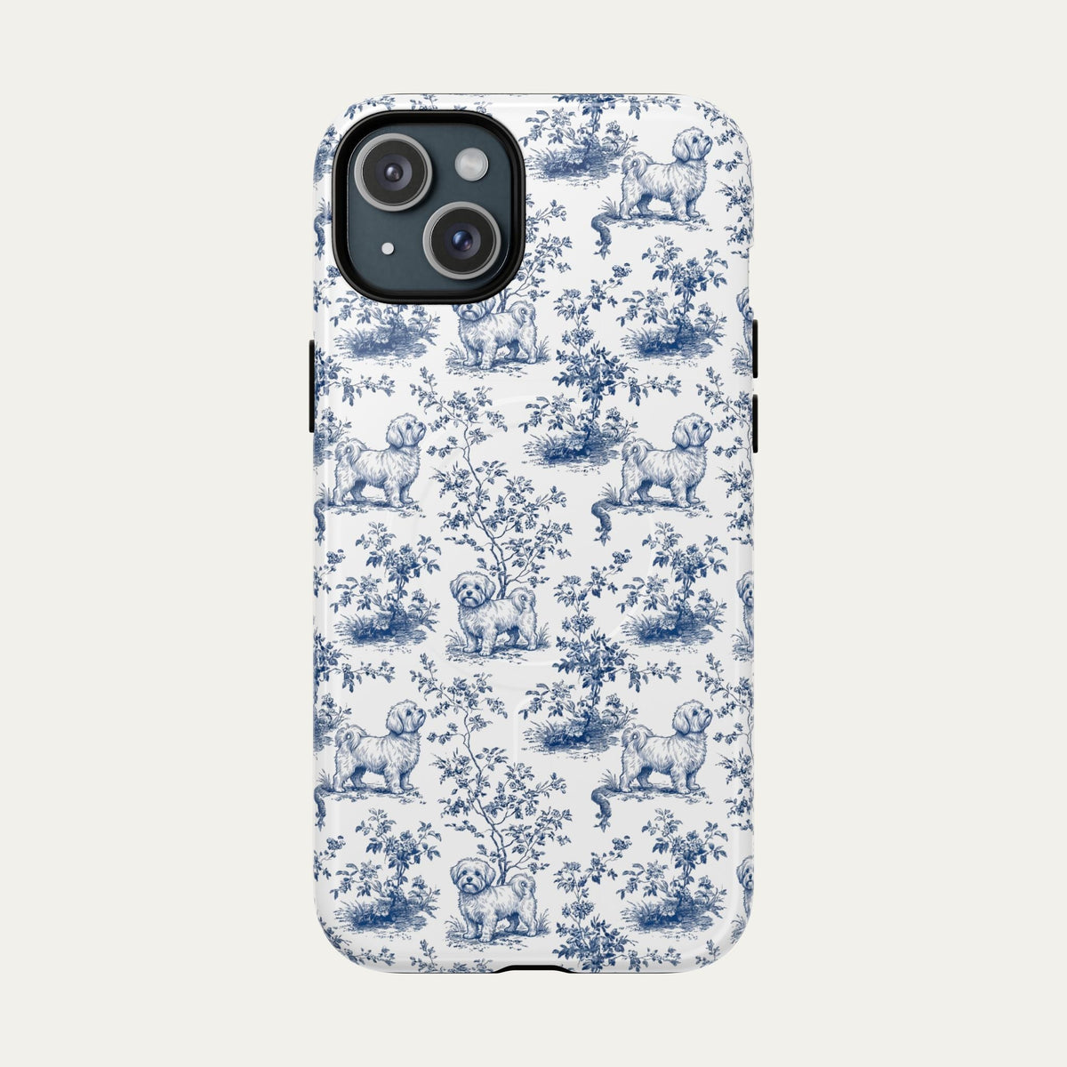 Maltese Blue Toile Phone case