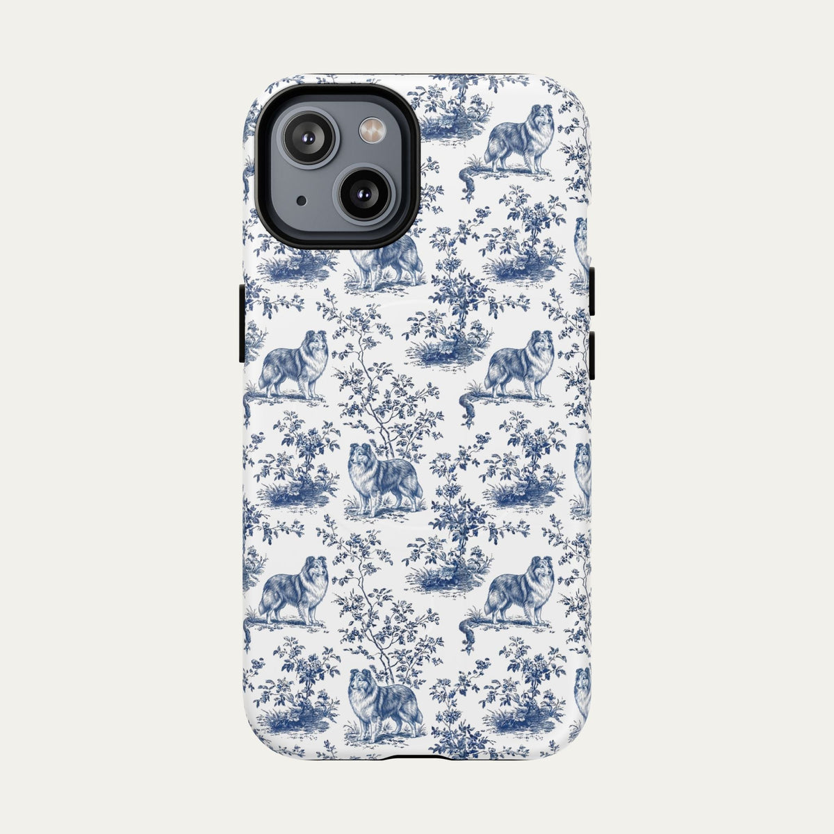 Shetland Sheepdog Blue Toile Phone case