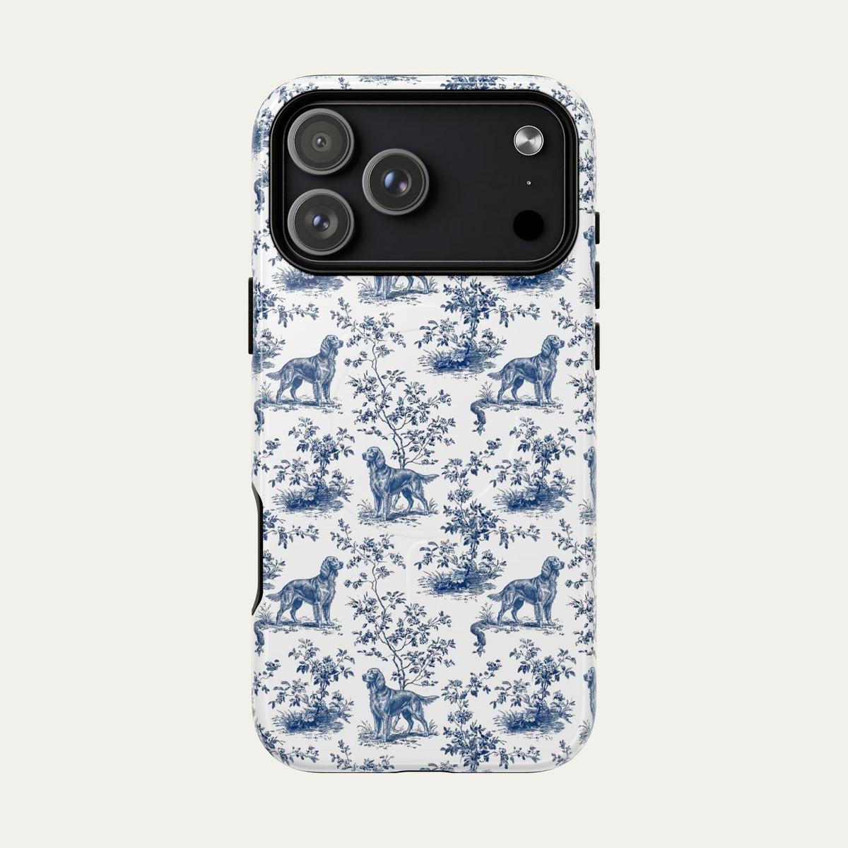 Irish Setter Blue Toile Phone case