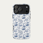 Persian Cat Blue Toile Phone case