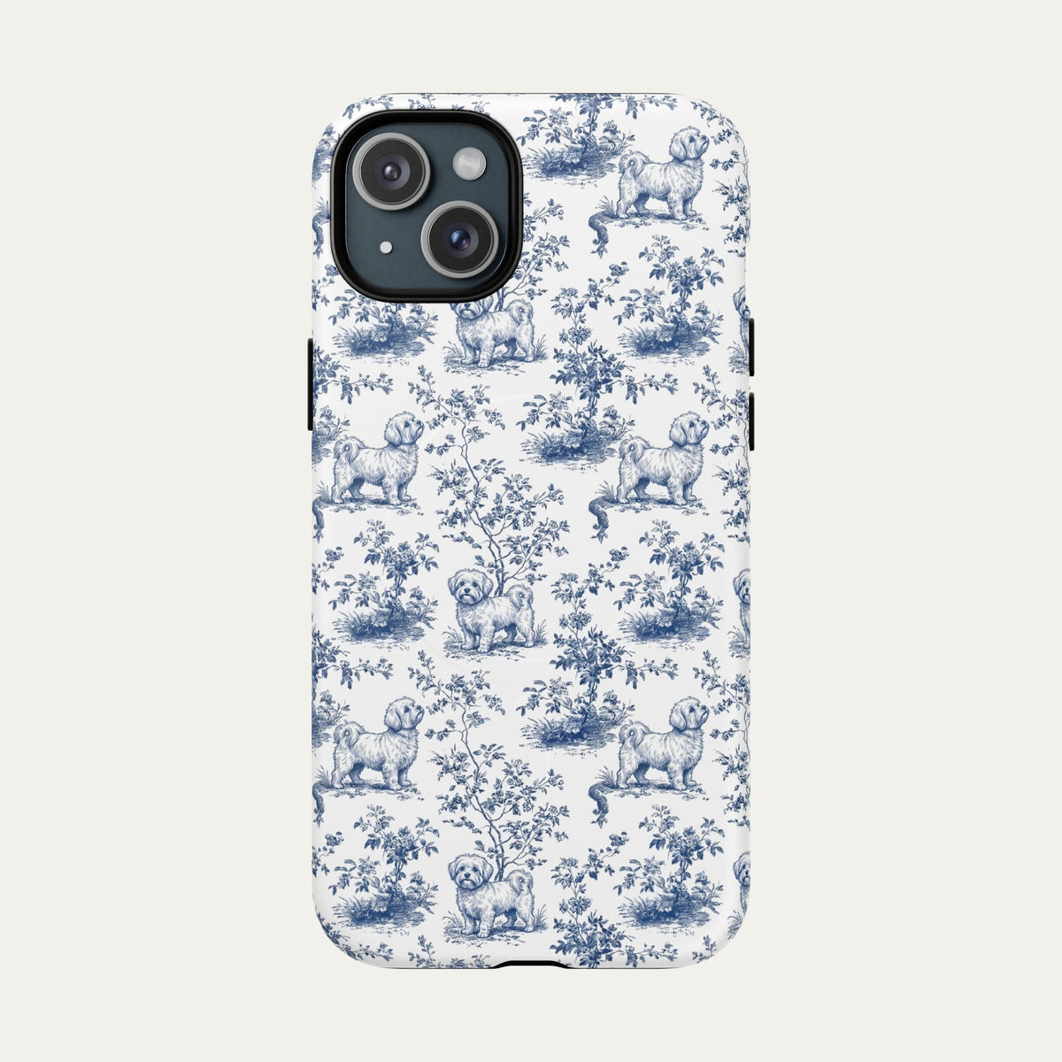 Maltese Blue Toile Phone case