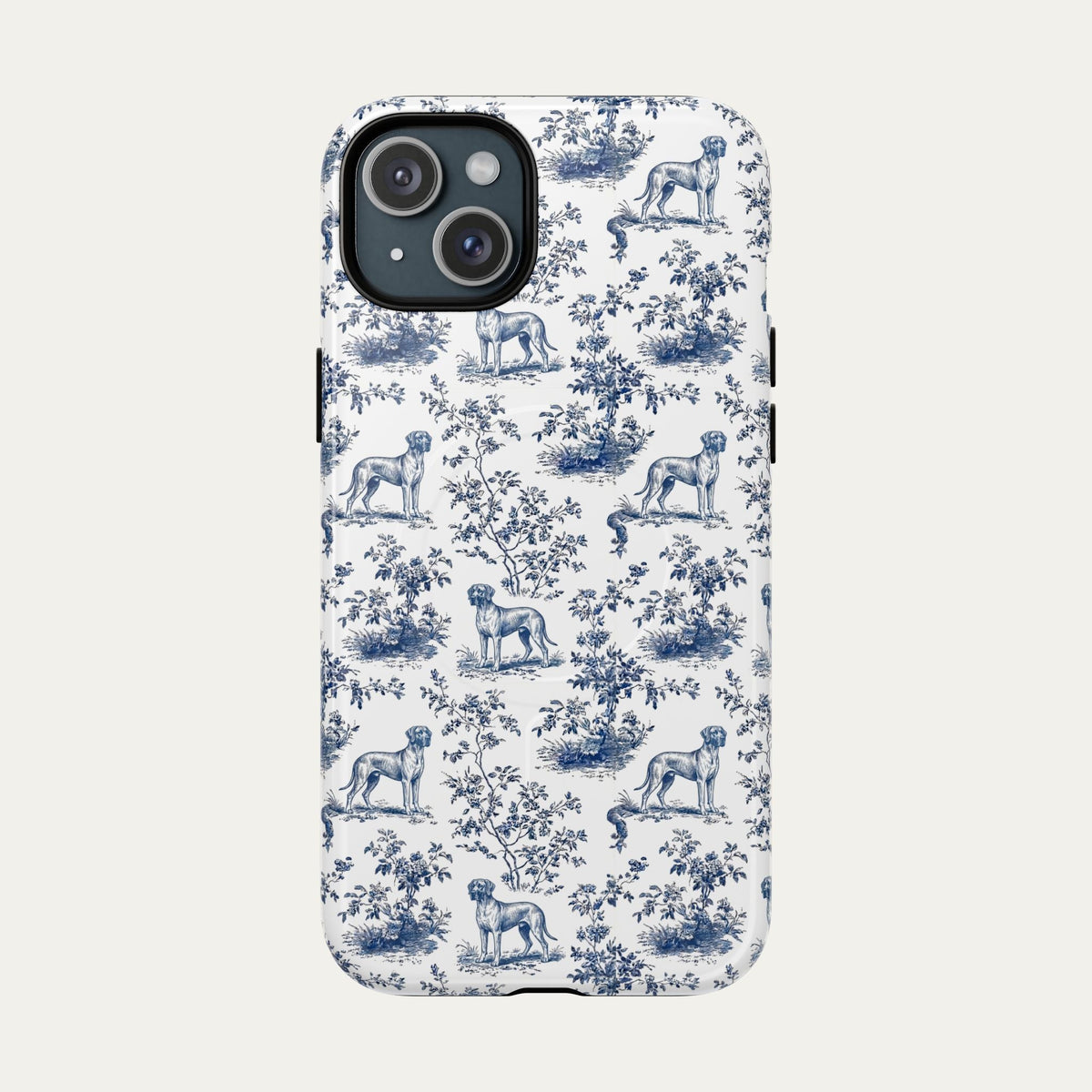 Great Dane Blue Toile Phone case