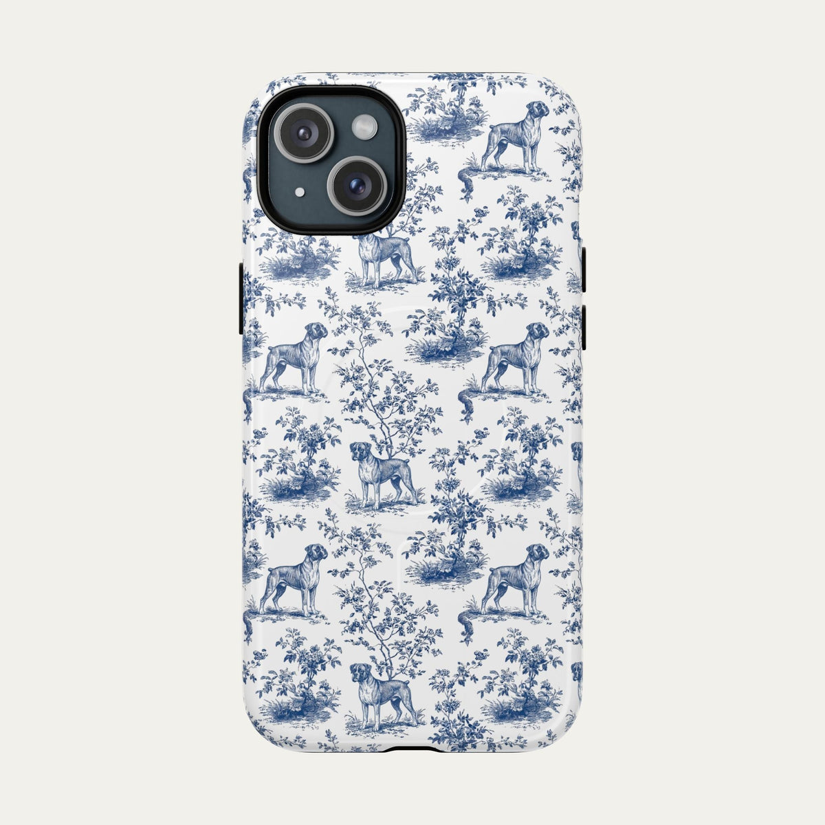 Boxer Blue Toile Phone case
