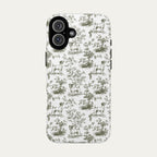 Jack Russell Terrier Sage Green Toile phone Case