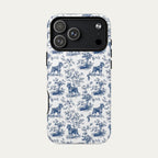 Schnauzer Blue Toile Phone case