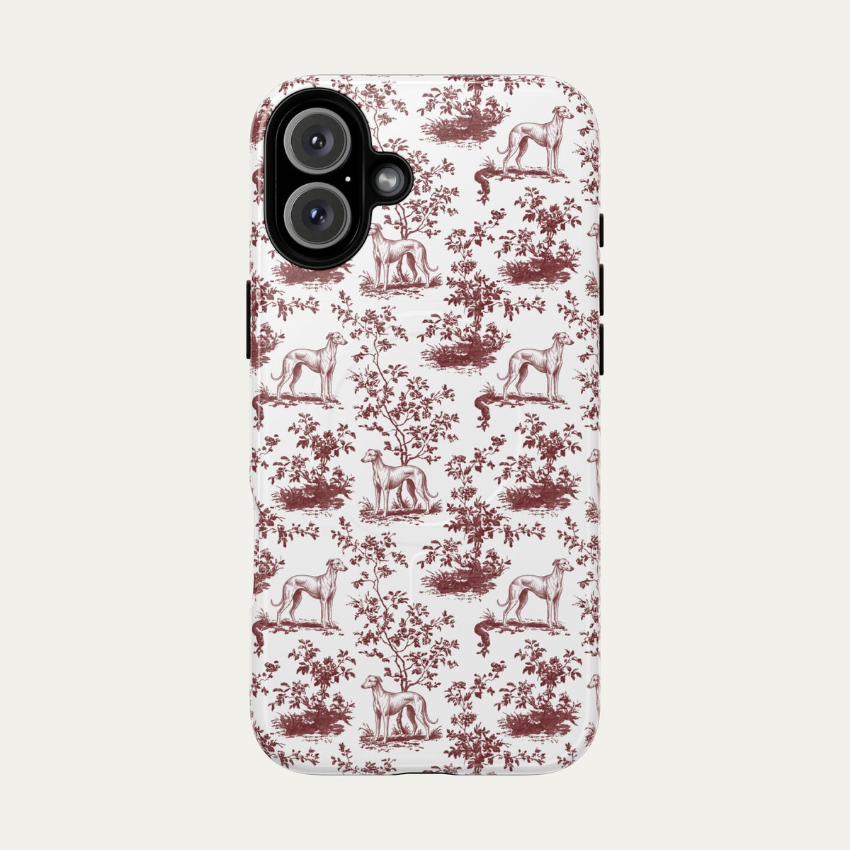 Sloughi Burgundy Toile phone Case