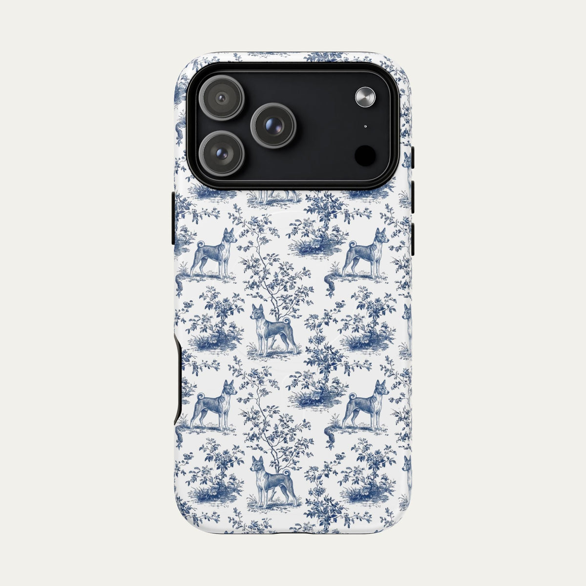 Basenji Blue Toile Phone case