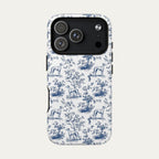 Greyhound Blue Toile Phone case
