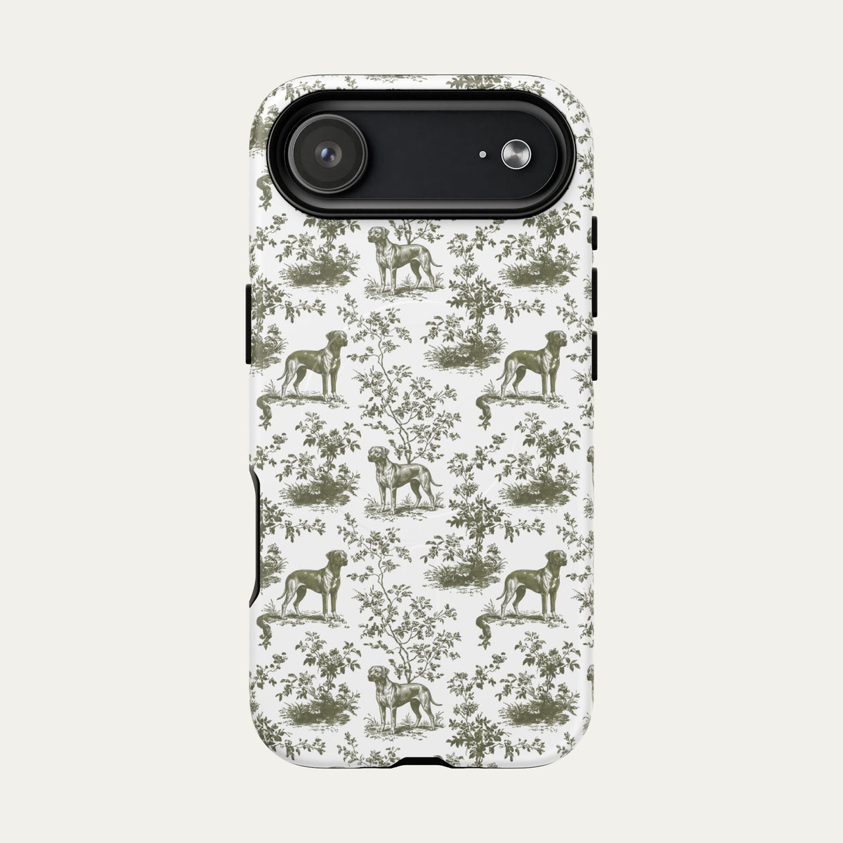Rhodesian Ridgeback Sage Green Toile phone Case