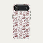 Shiba Inu Burgundy Toile phone Case
