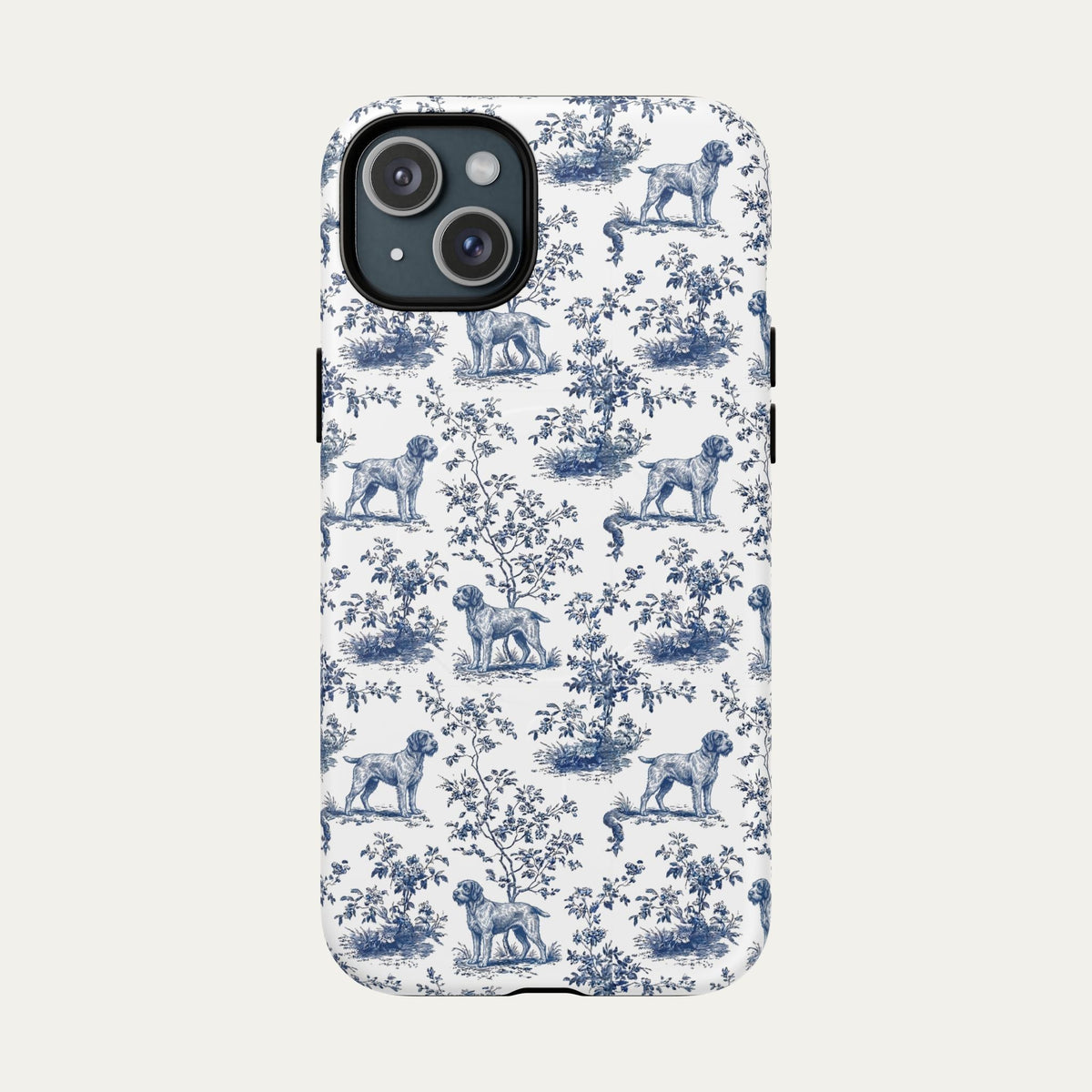 Wirehaired Pointing Griffon Blue Toile Phone case