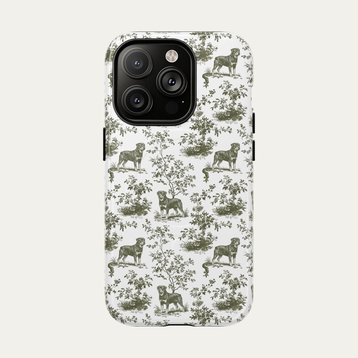 Rottweiler Sage Green Toile phone Case