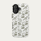 French bulldog Sage Green Toile phone Case