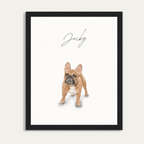 Custom Watercolor One Pet Full Body Portrait