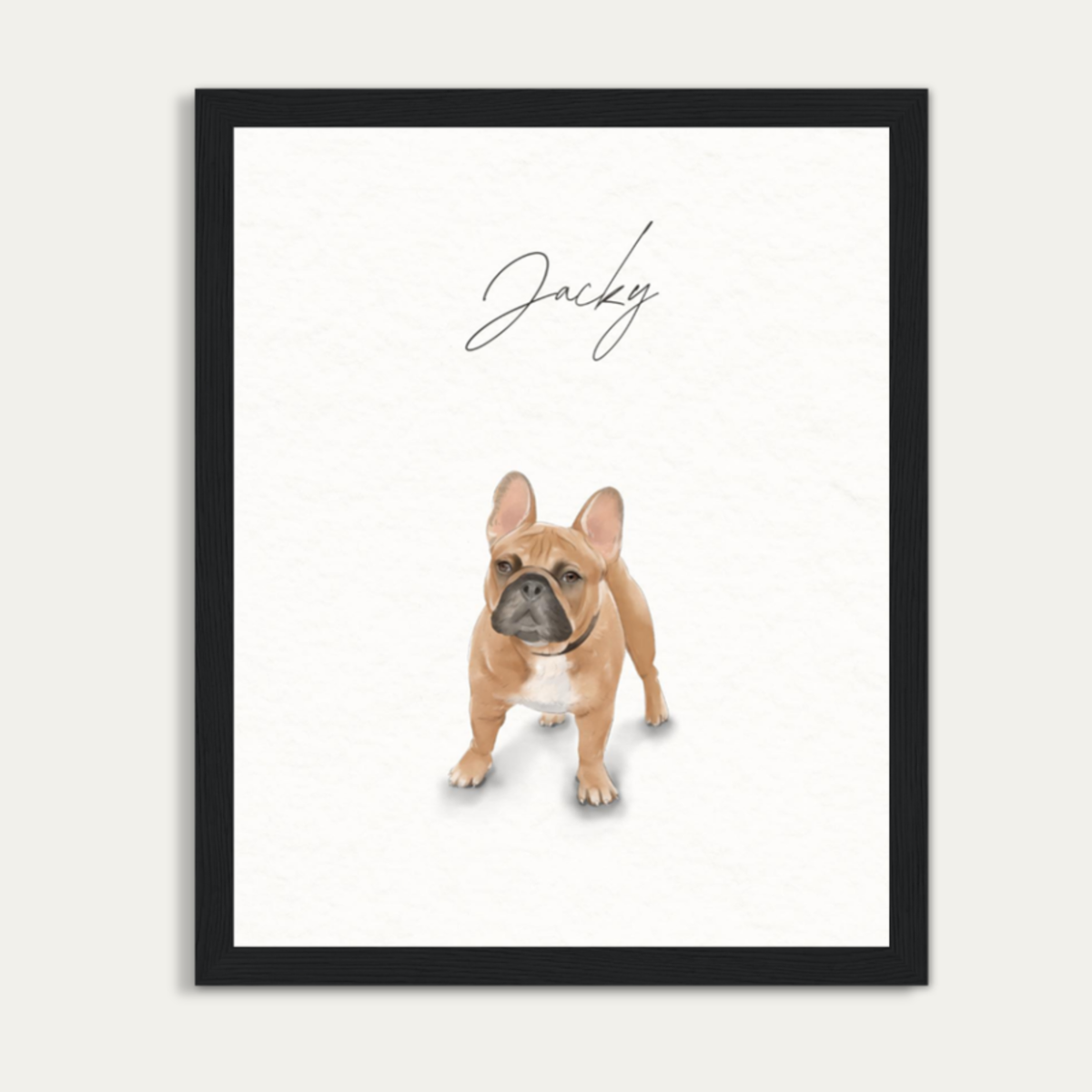 Custom Watercolor One Pet Full Body Portrait