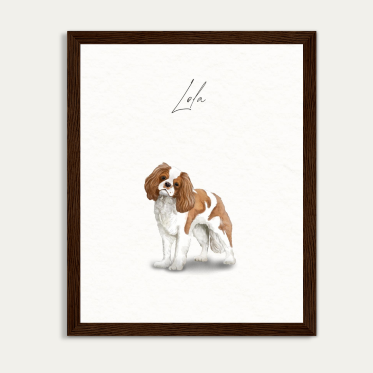 Custom Watercolor One Pet Full Body Portrait