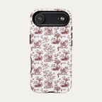 Pomeranian Burgundy Toile phone Case