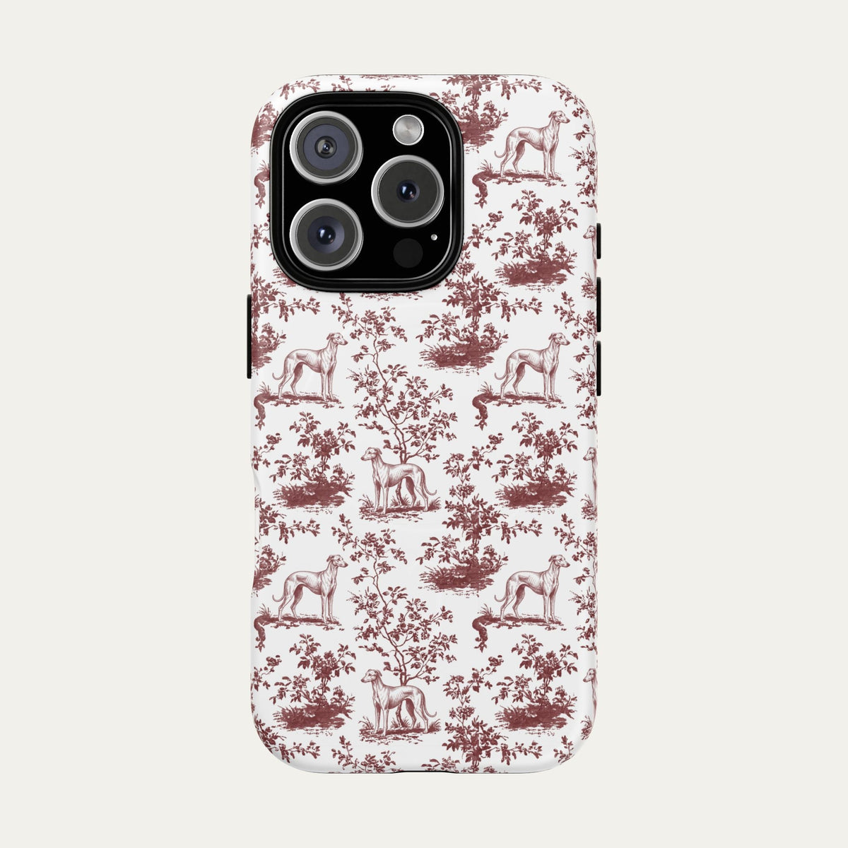 Sloughi Burgundy Toile phone Case