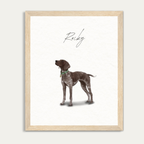 Custom Watercolor One Pet Full Body Portrait