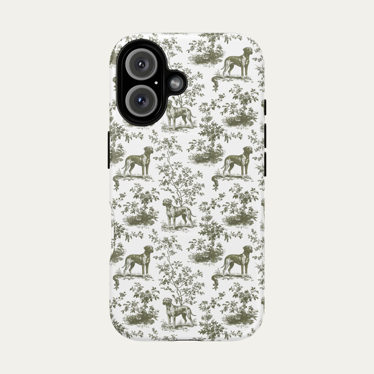 Rhodesian Ridgeback Sage Green Toile phone Case