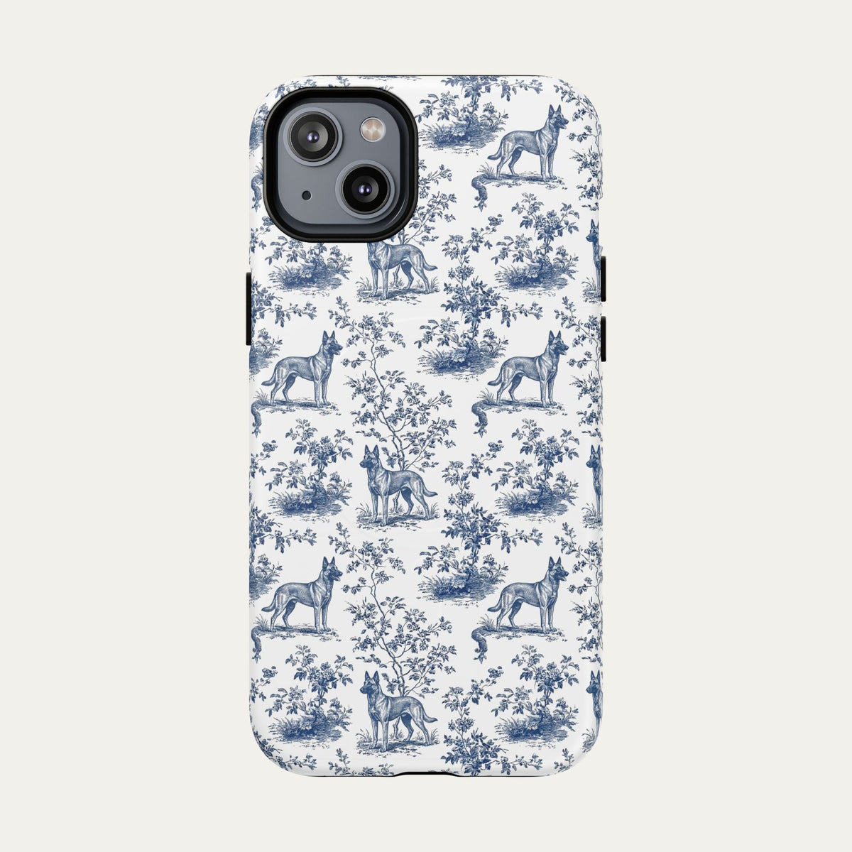 Belgian Malinois Blue Toile Phone case