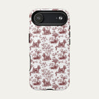 Scottish Terrier Burgundy Toile phone Case