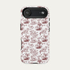 Great Pyrenees Burgundy Toile phone Case