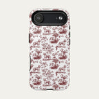 Pitbull Burgundy Toile phone Case