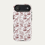Boxer Burgundy Toile phone Case