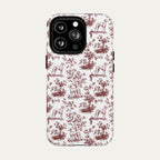 Sloughi Burgundy Toile phone Case