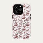Pitbull Burgundy Toile phone Case