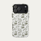 Jack Russell Terrier Sage Green Toile phone Case