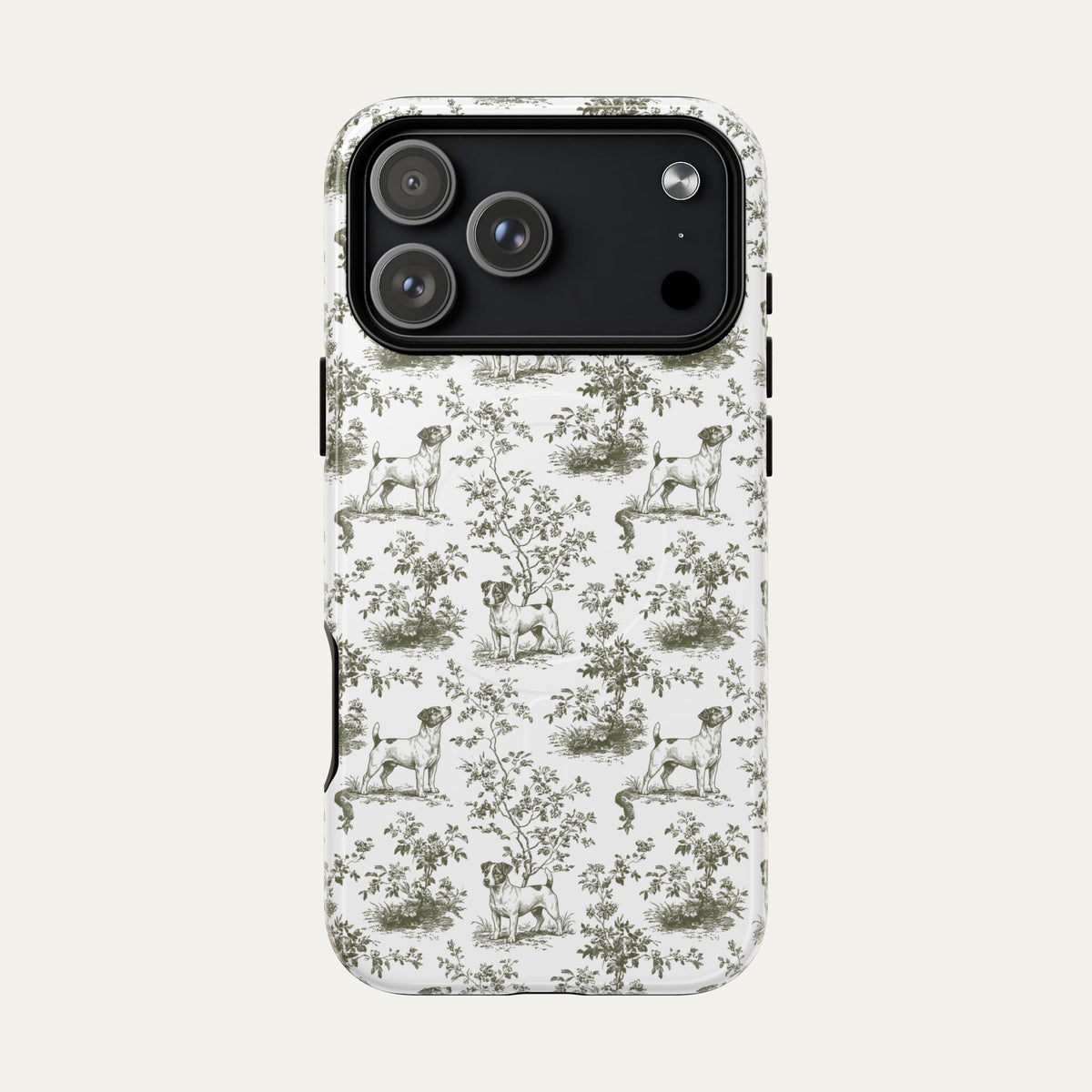 Jack Russell Terrier Sage Green Toile phone Case