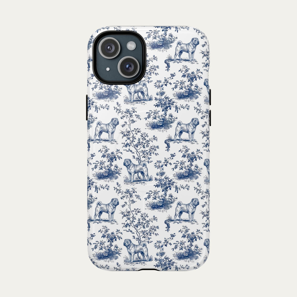 Shar Pei Blue Toile Phone case