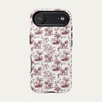 Shih Tzu Burgundy Toile phone Case